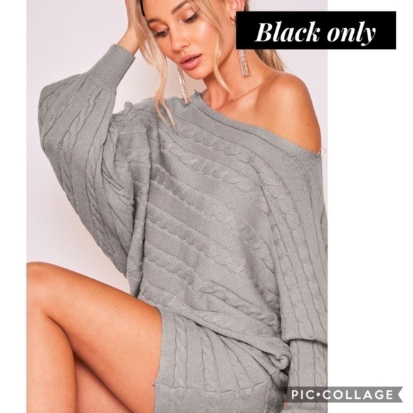 Black Long Sweater/Dress - Picture 5 of 5